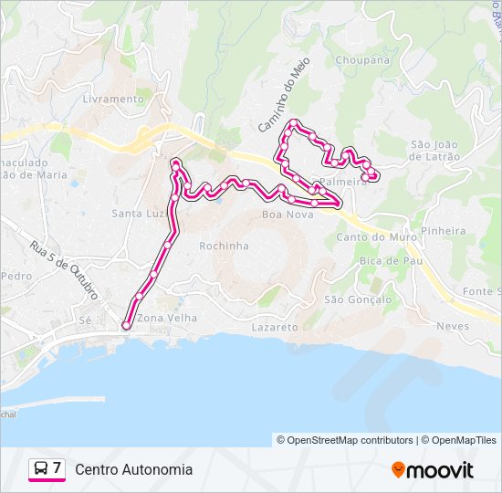 7 Bus Line Map