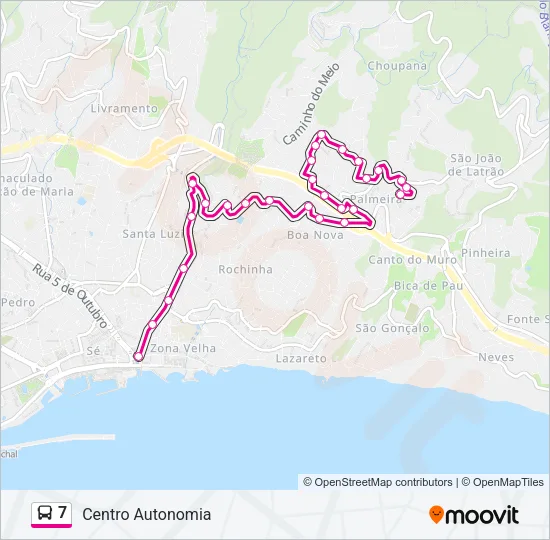 7 Bus Line Map