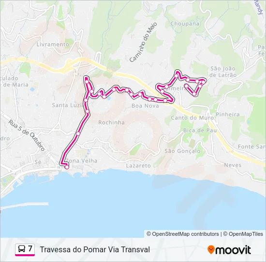 7 Bus Line Map