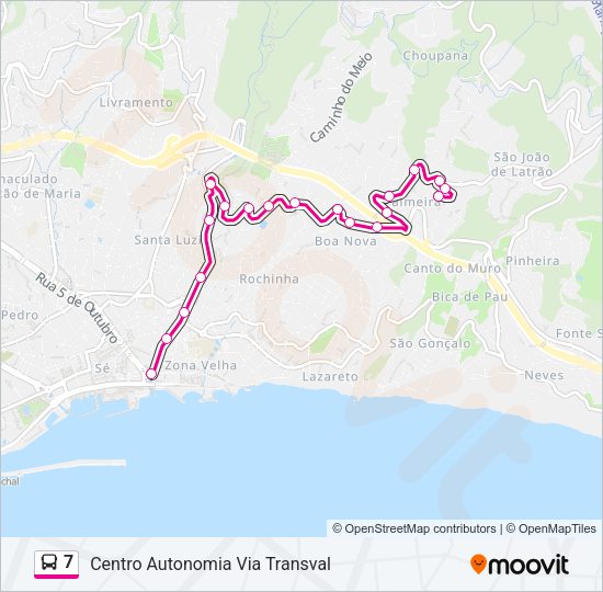 7 Bus Line Map