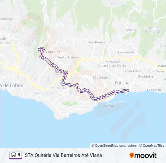 8 Bus Line Map