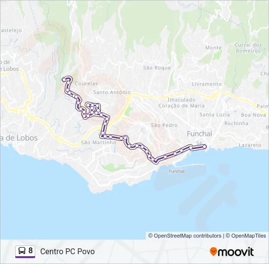 8 Bus Line Map