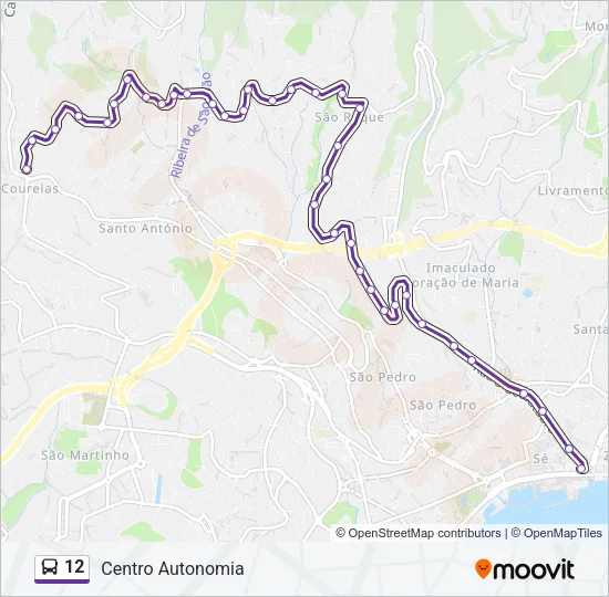 12 Bus Line Map