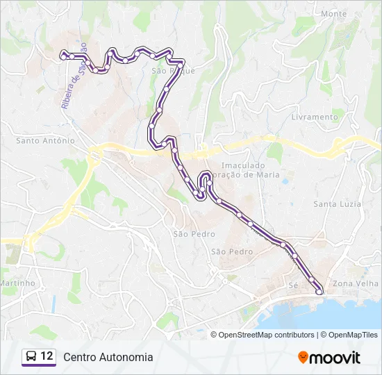 12 Bus Line Map