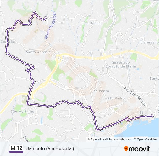 12 Bus Line Map