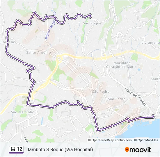 12 Bus Line Map