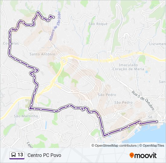 13 Bus Line Map