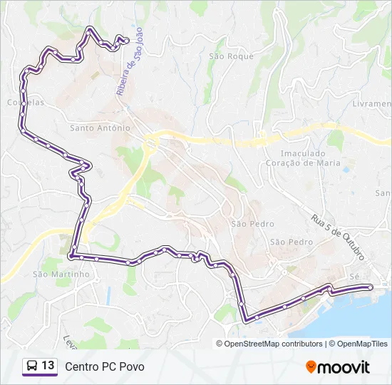 13 Bus Line Map