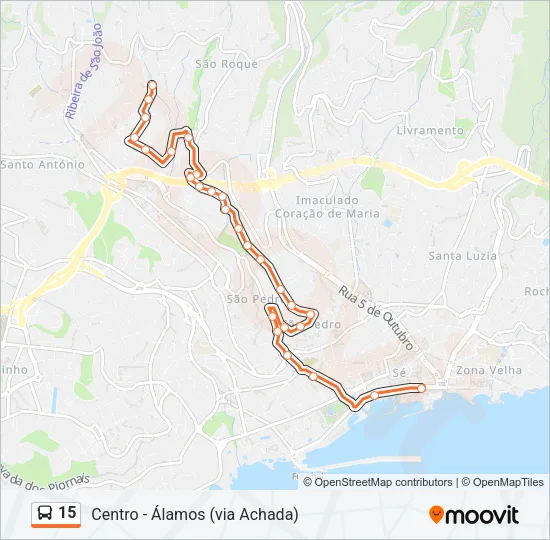 15 Bus Line Map
