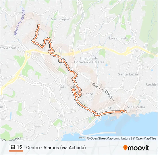 15 Bus Line Map