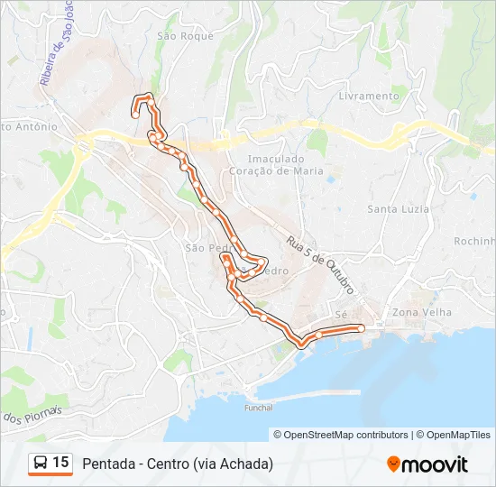 15 Bus Line Map