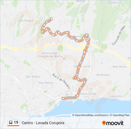 19 Bus Line Map