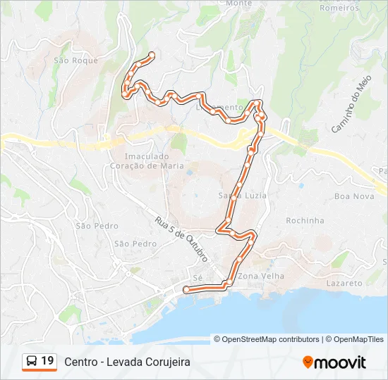 19 Bus Line Map