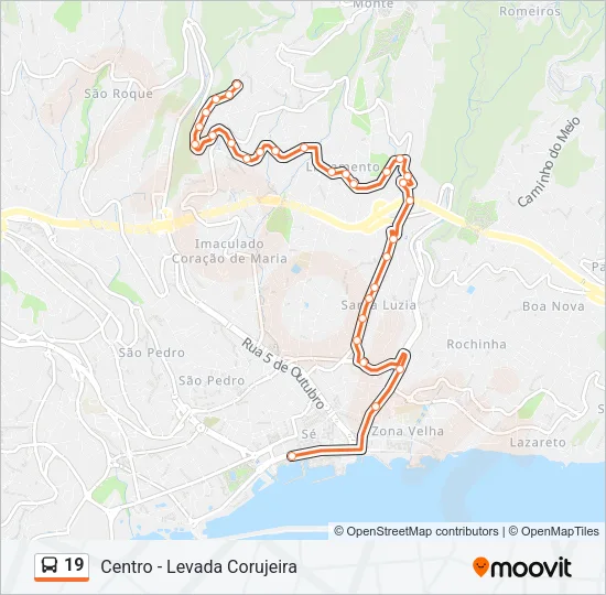 19 Bus Line Map