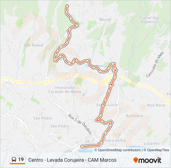 19 Bus Line Map
