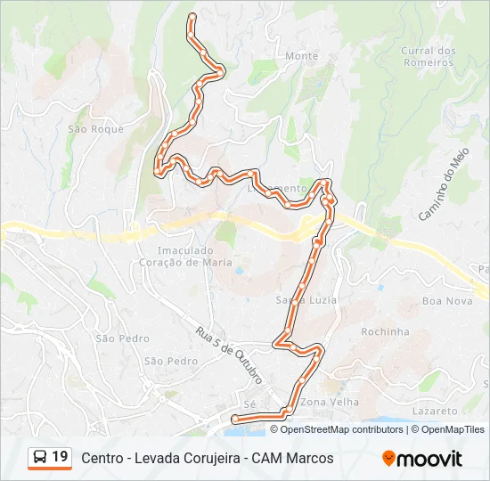19 Bus Line Map