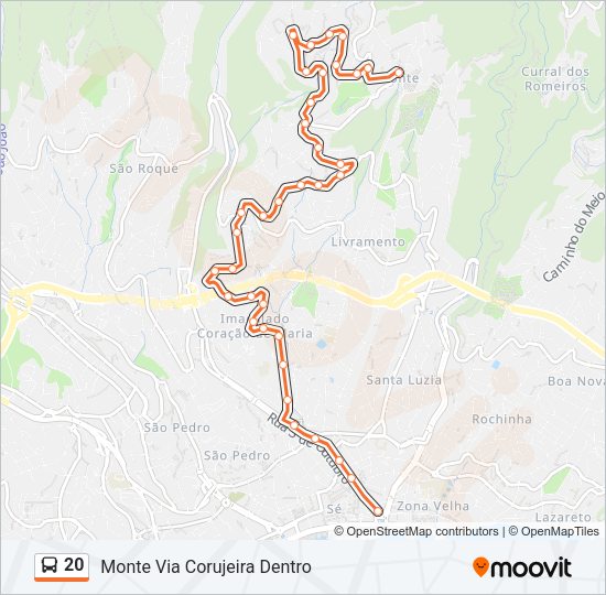 20 Bus Line Map