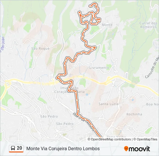 20 Bus Line Map
