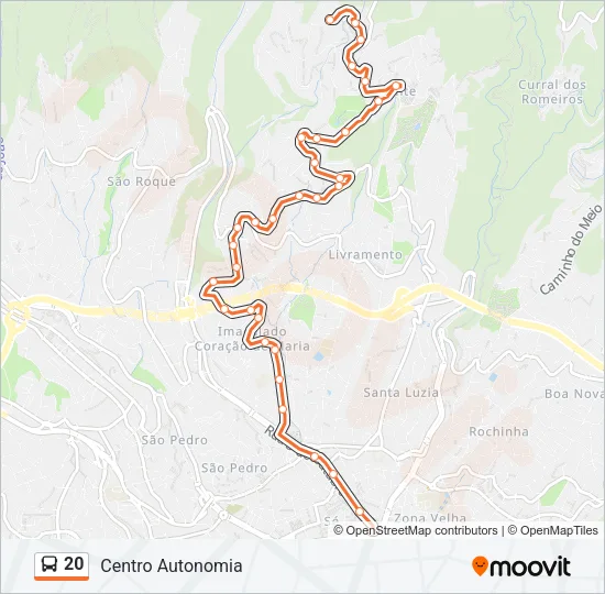 20 Bus Line Map