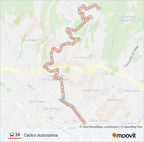 20 Bus Line Map