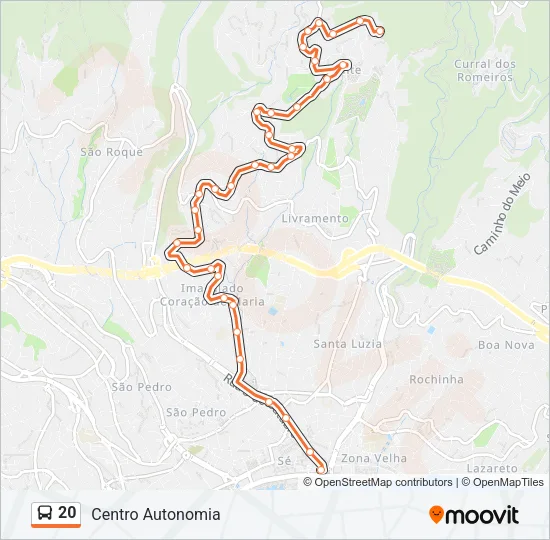 20 Bus Line Map