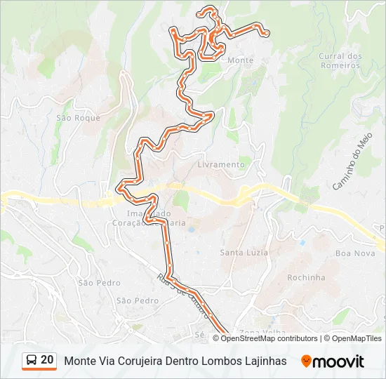 20 Bus Line Map