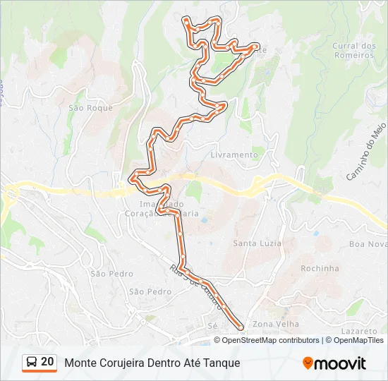 20 Bus Line Map