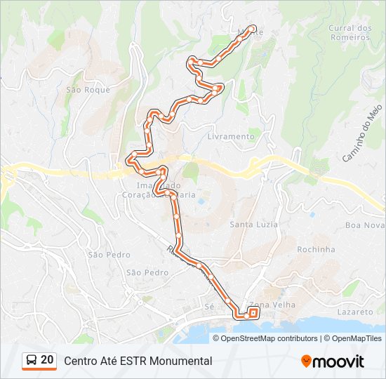 20 Bus Line Map
