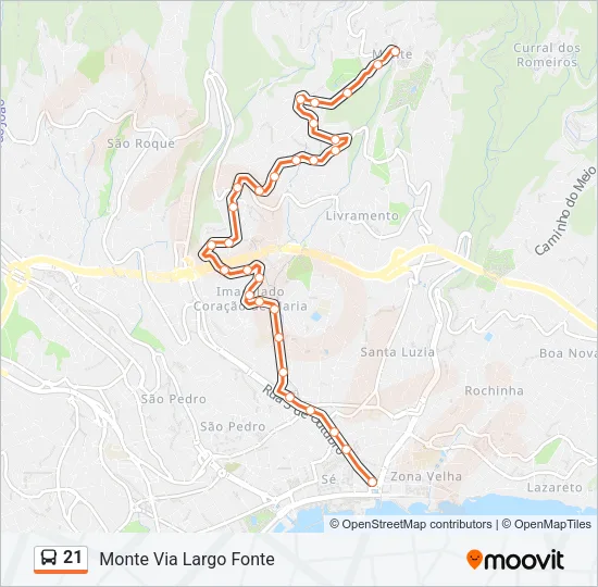 21 Bus Line Map