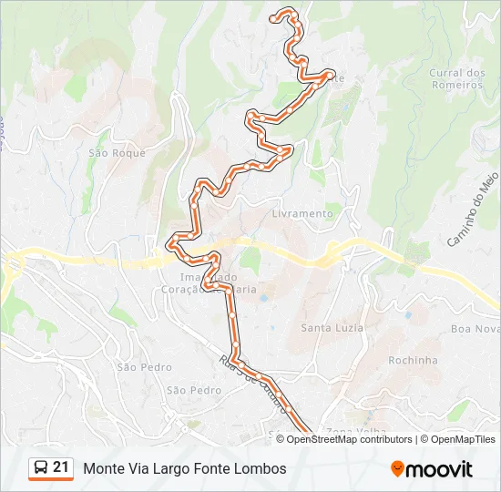 21 Bus Line Map