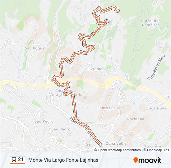 21 Bus Line Map