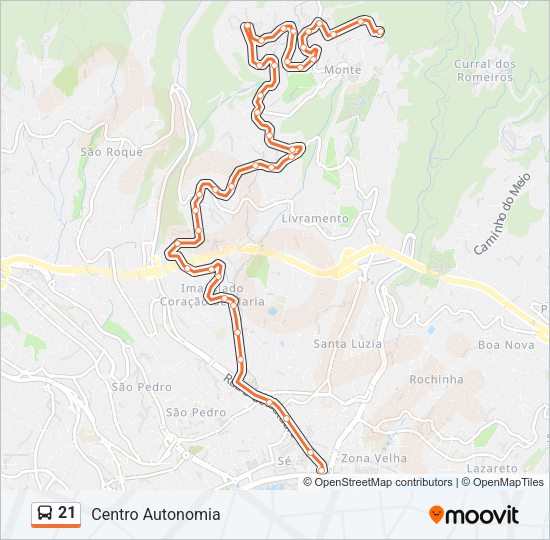 21 Bus Line Map