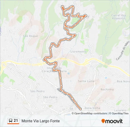 21 Bus Line Map