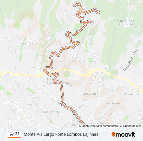 21 Bus Line Map