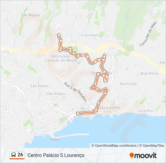 26 Bus Line Map