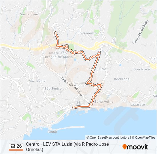 26 Route: Schedules, Stops & Maps - Centro Palácio S Lourenço (Updated)