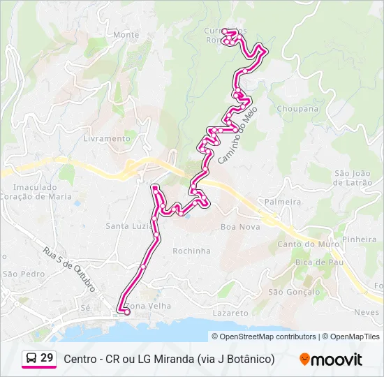 29 Bus Line Map