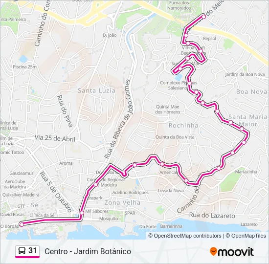 31 Bus Line Map