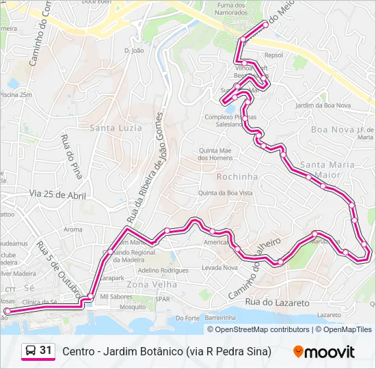 31 Bus Line Map