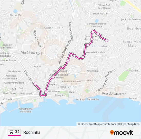 32 Bus Line Map