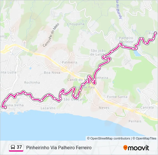 37 Bus Line Map