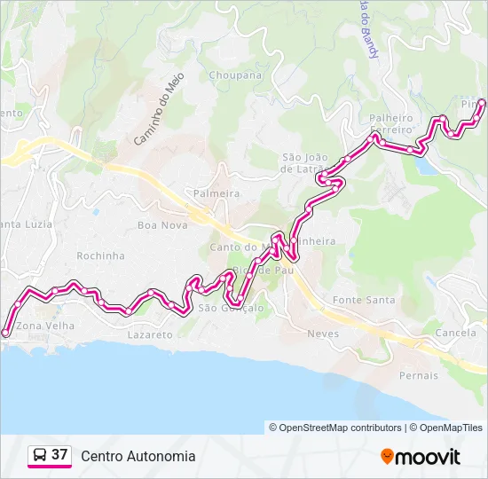 37 Bus Line Map