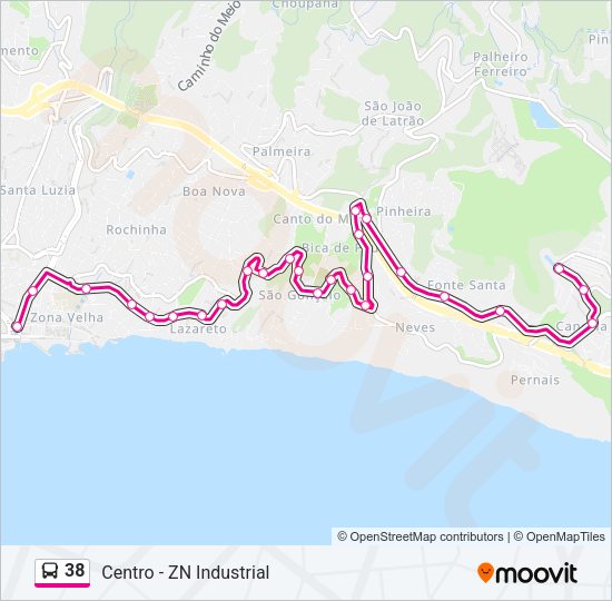 38 Bus Line Map
