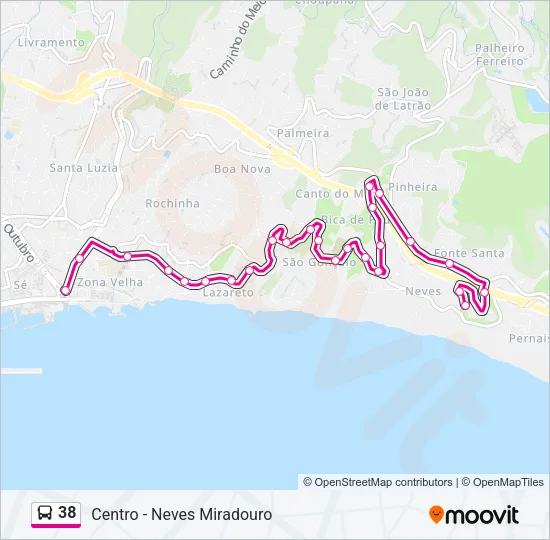 38 Bus Line Map
