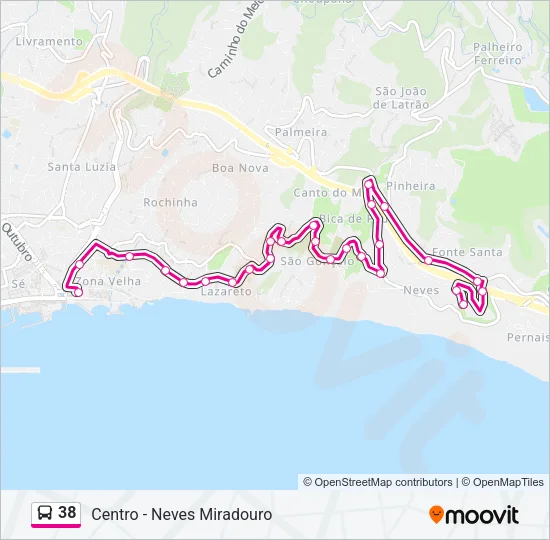 38 Bus Line Map