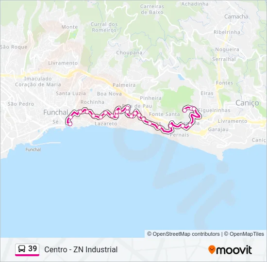 39 Bus Line Map