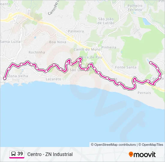 39 Bus Line Map