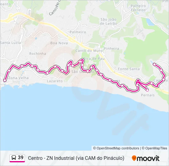 39 Bus Line Map