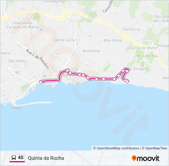 40 Bus Line Map