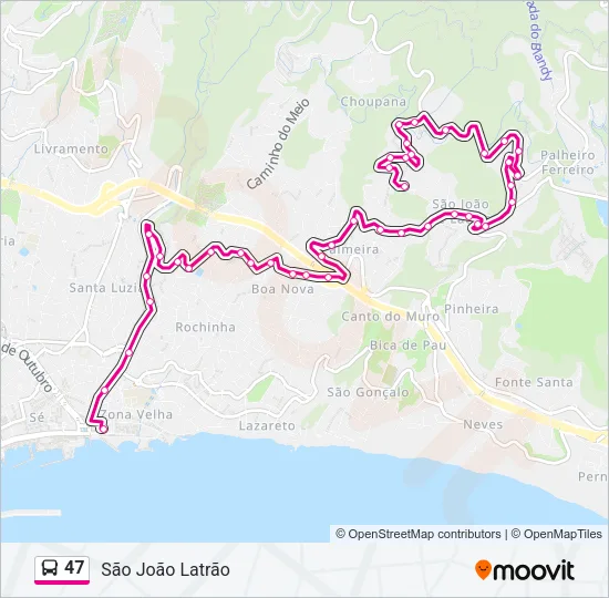 47 Bus Line Map